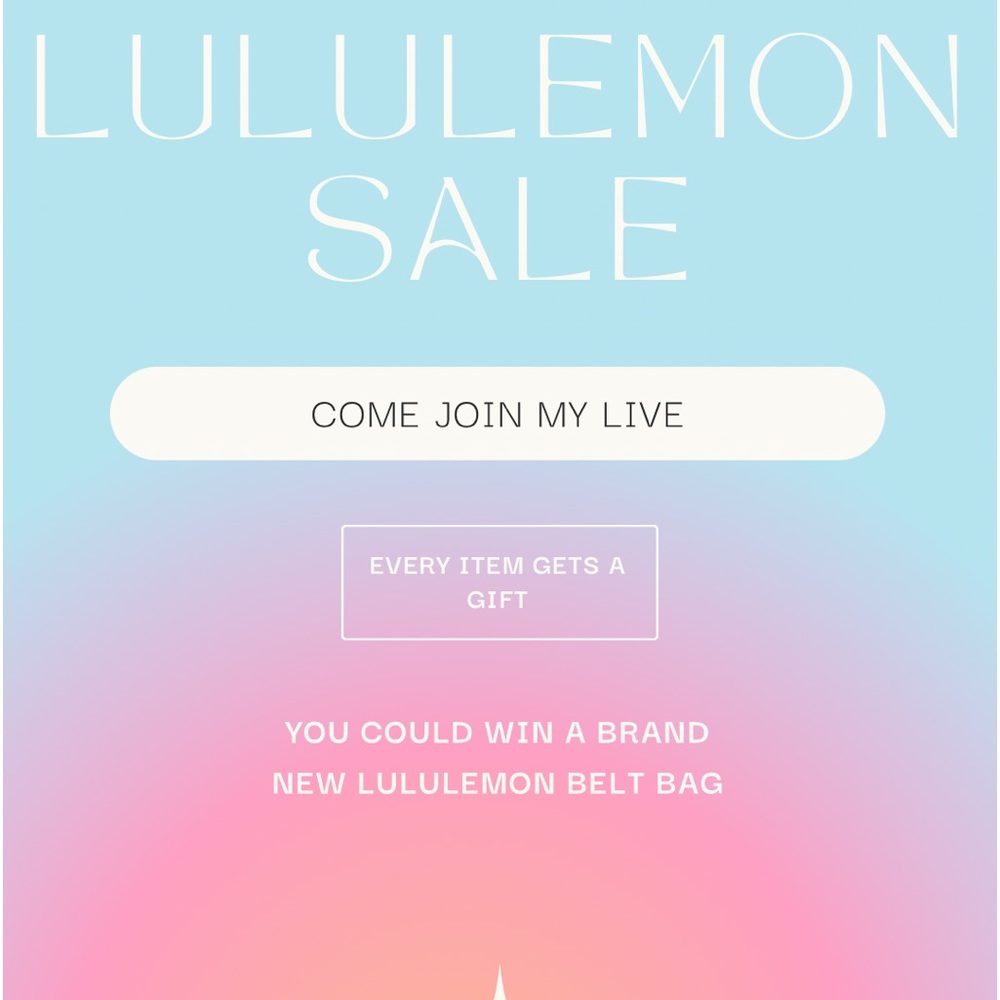 Going LIVE all LULULEMON